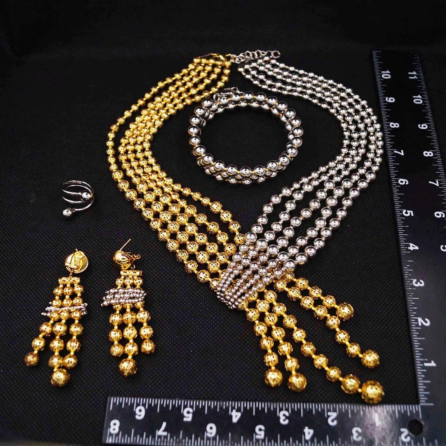 Jewelry Sets For Women Brazil Gold Plated Wedding Two Tone