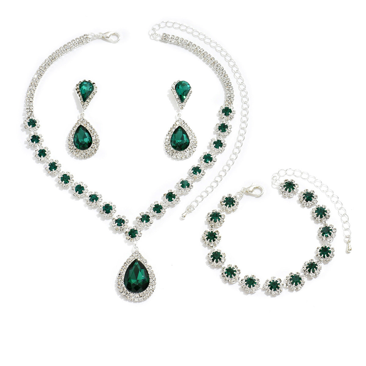 Fashion Jewelry Bridal Jewelry Suit Necklace Ear Stud Bracelet