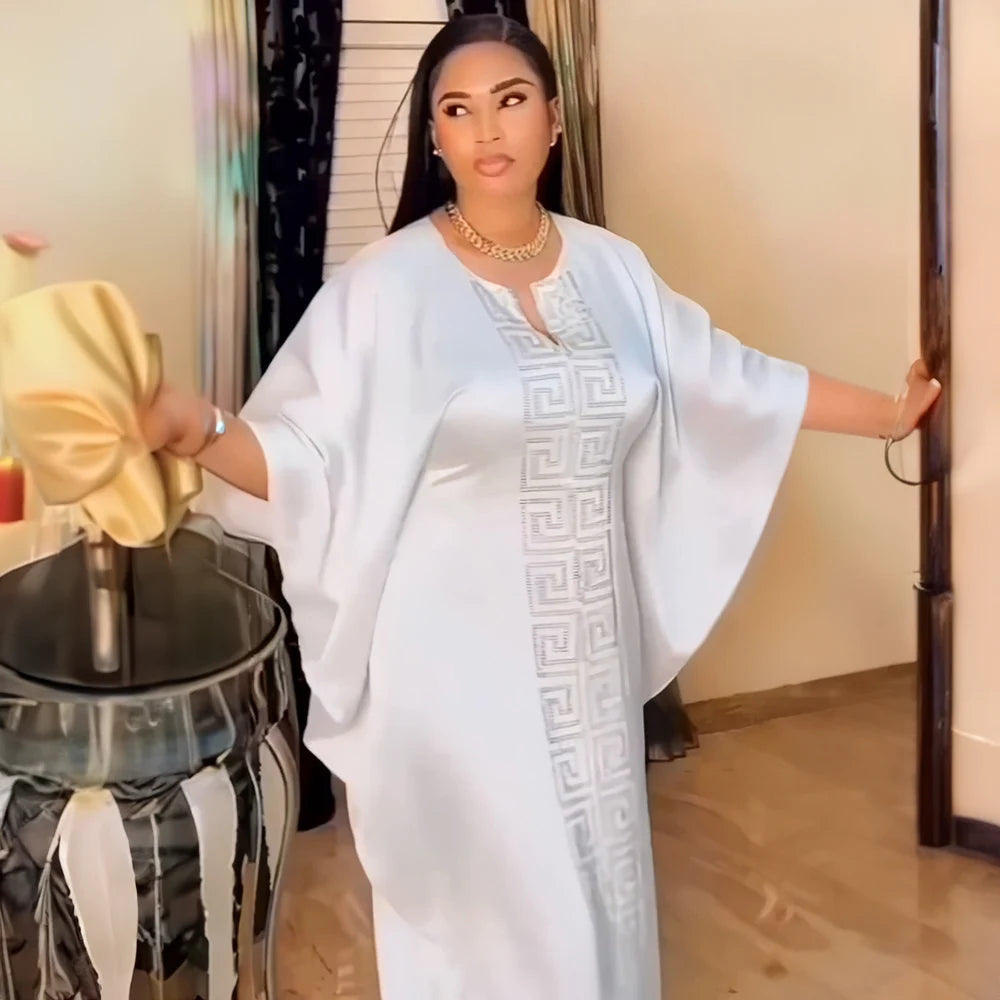 Fashion African woman large size bat sleeve dress Muslim