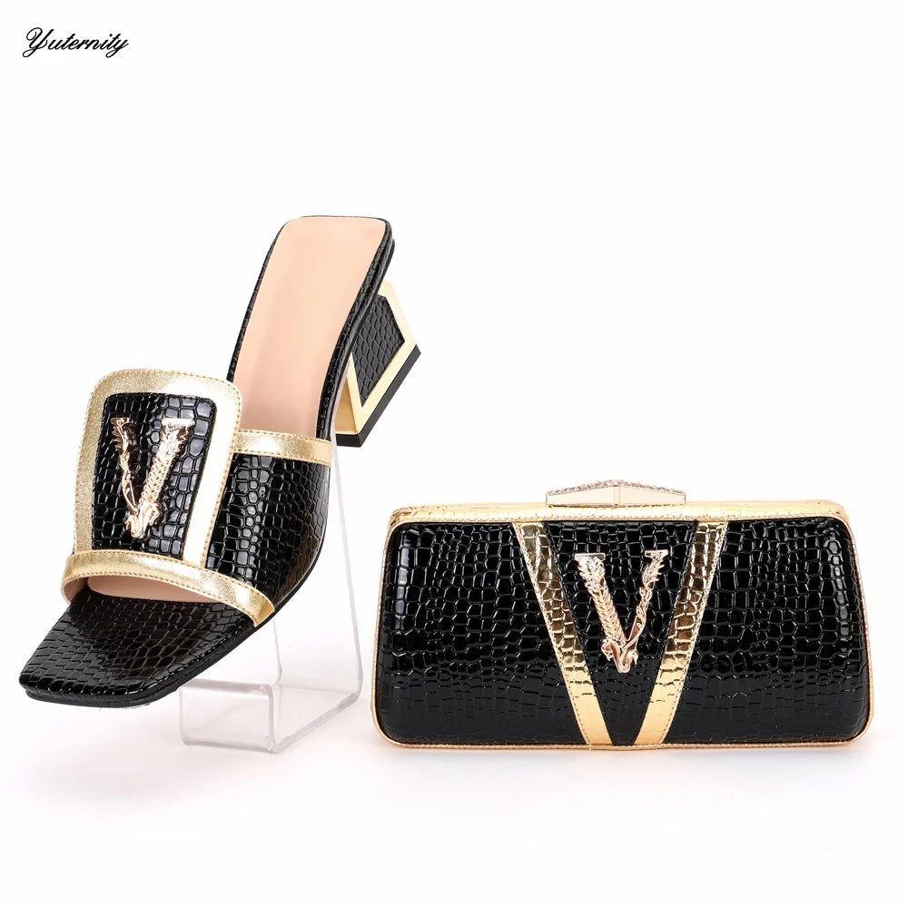 New Arrival Summer Style Elegant Shoes And Matching Bags