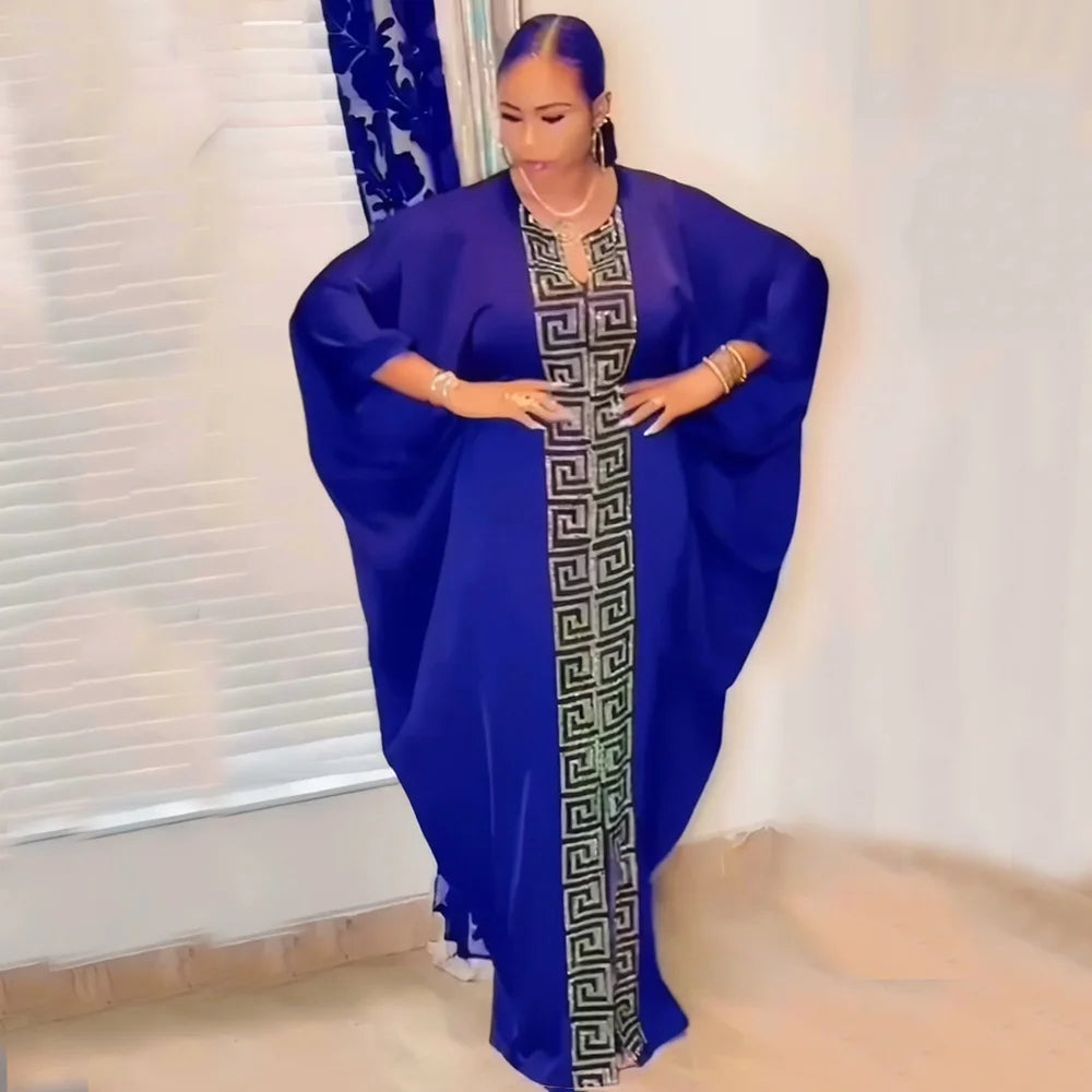Fashion African woman large size bat sleeve dress Muslim