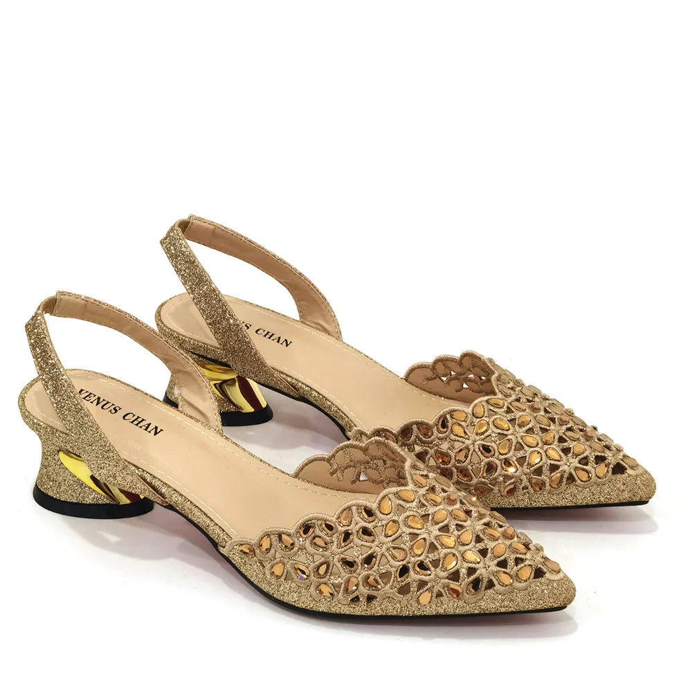Venus Chan Low Heel Shoes for Women Hollowed