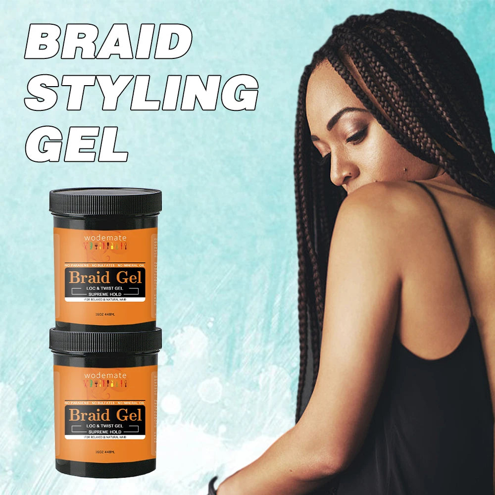 16OZ Braid Gel Hair Control Styling Braiding Cream for Lock