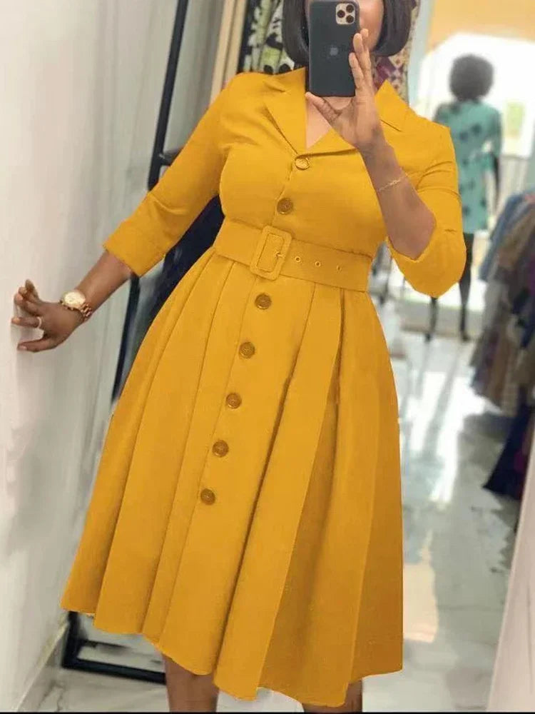 Office Dresses for Women Long Sleeve Button Down