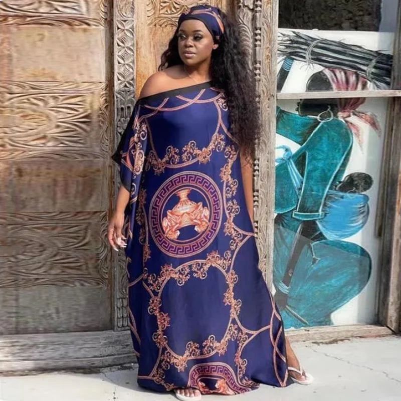 2023 New Rayon Fashion Oversize African Women Clothing Dubai