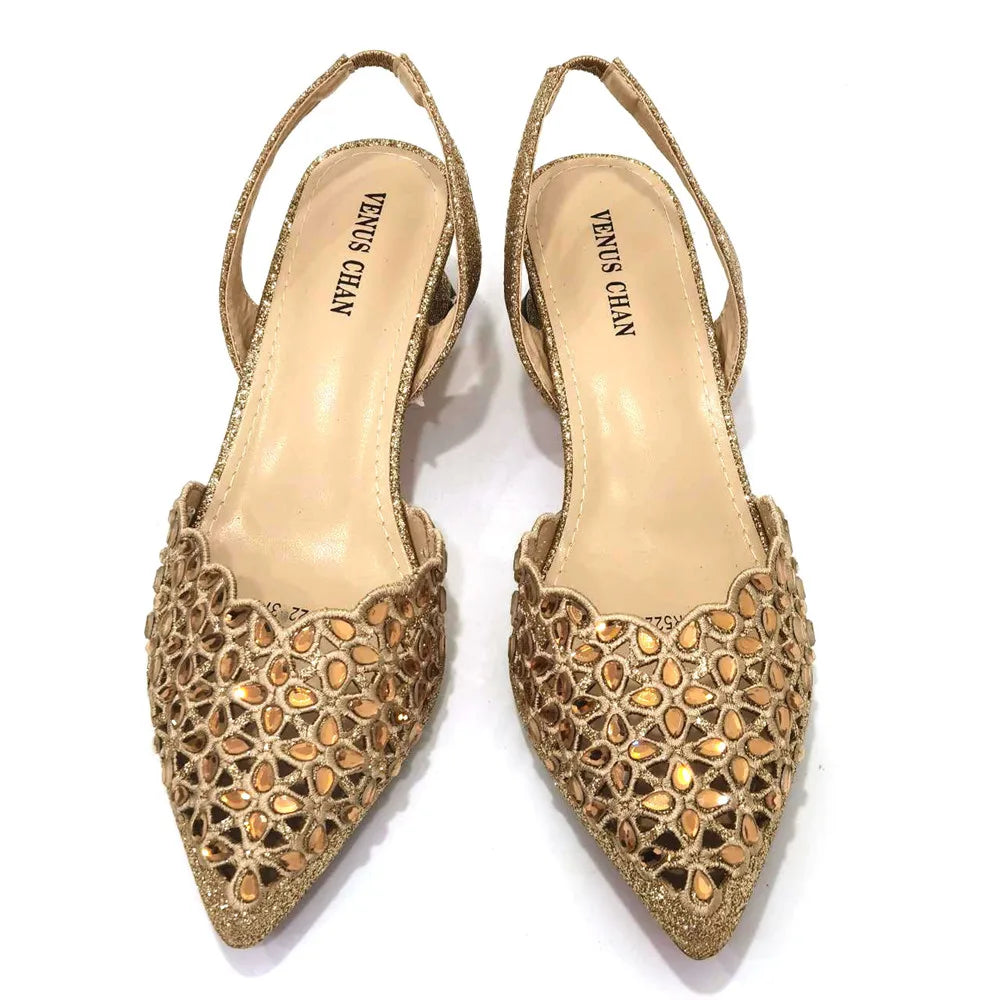 Venus Chan Low Heel Shoes for Women Hollowed
