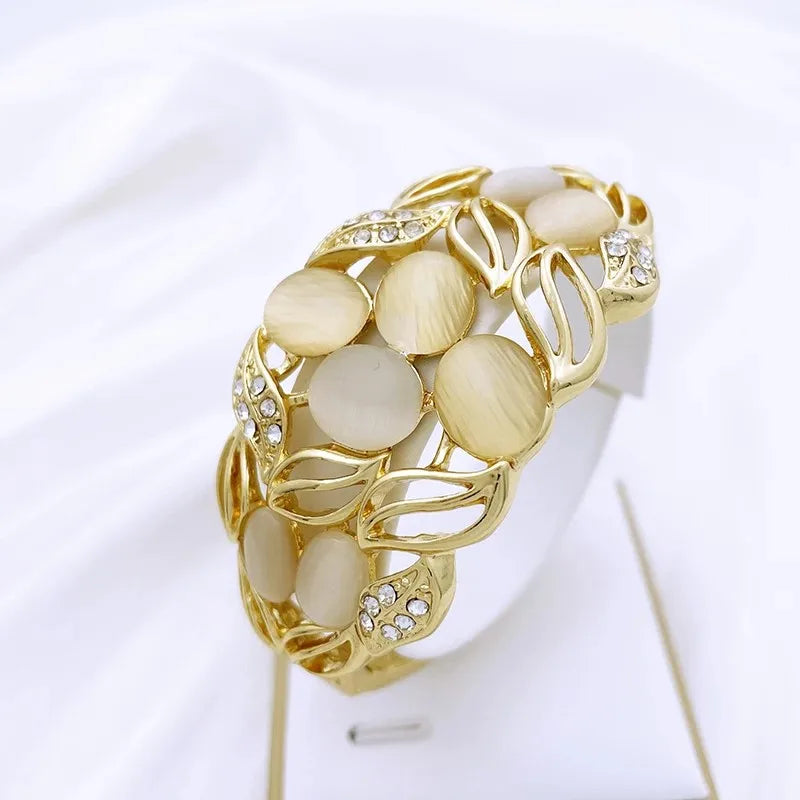 Vintage Opal Jewelry Set For Women Luxury Design Necklace