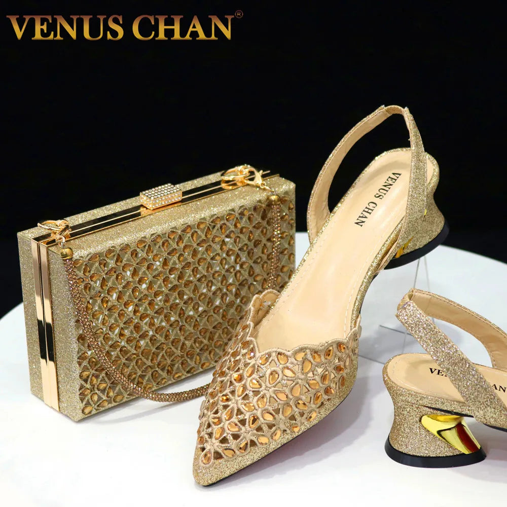 Venus Chan Low Heel Shoes for Women Hollowed